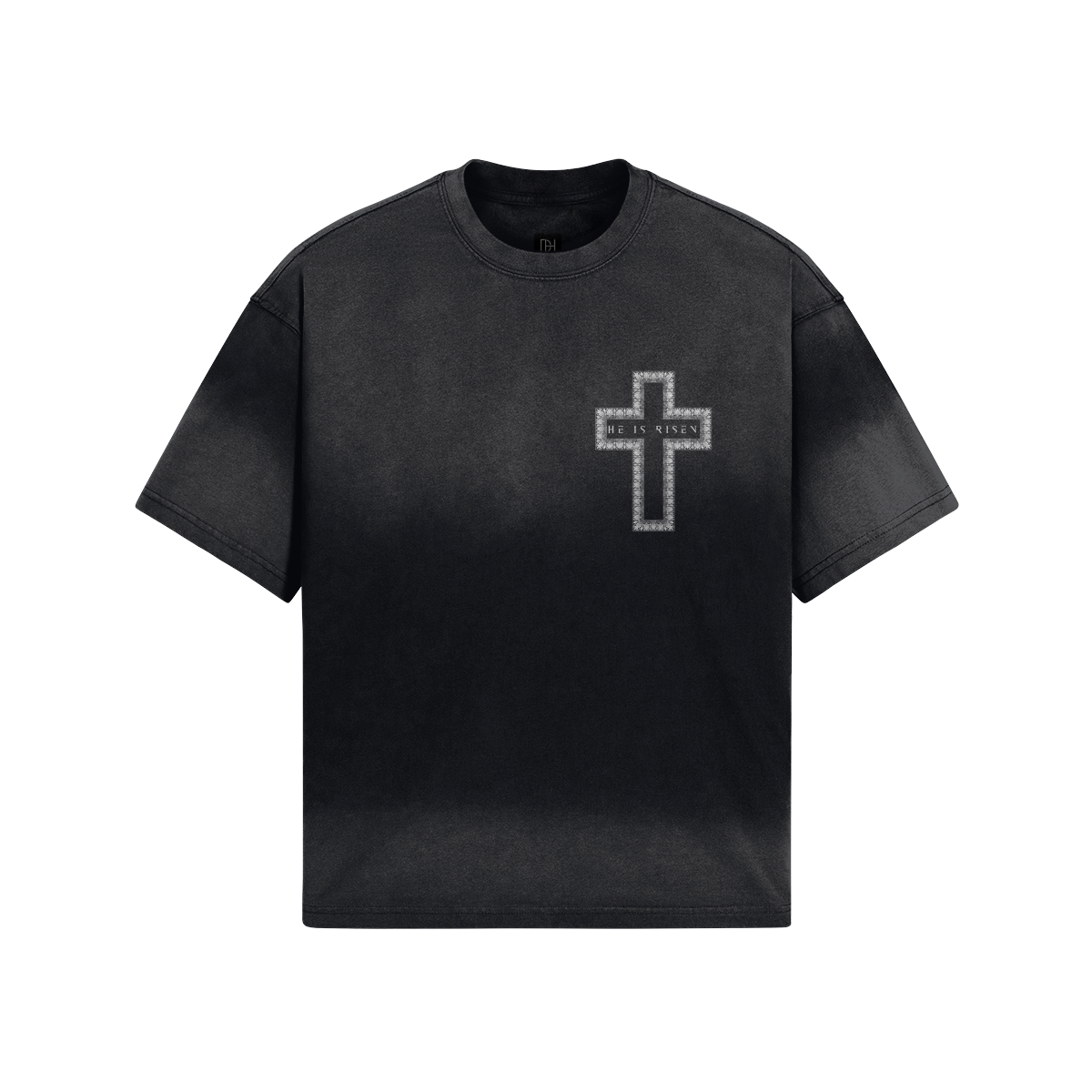 HE IS RISEN BOXY TIE-DYED T-SHIRT