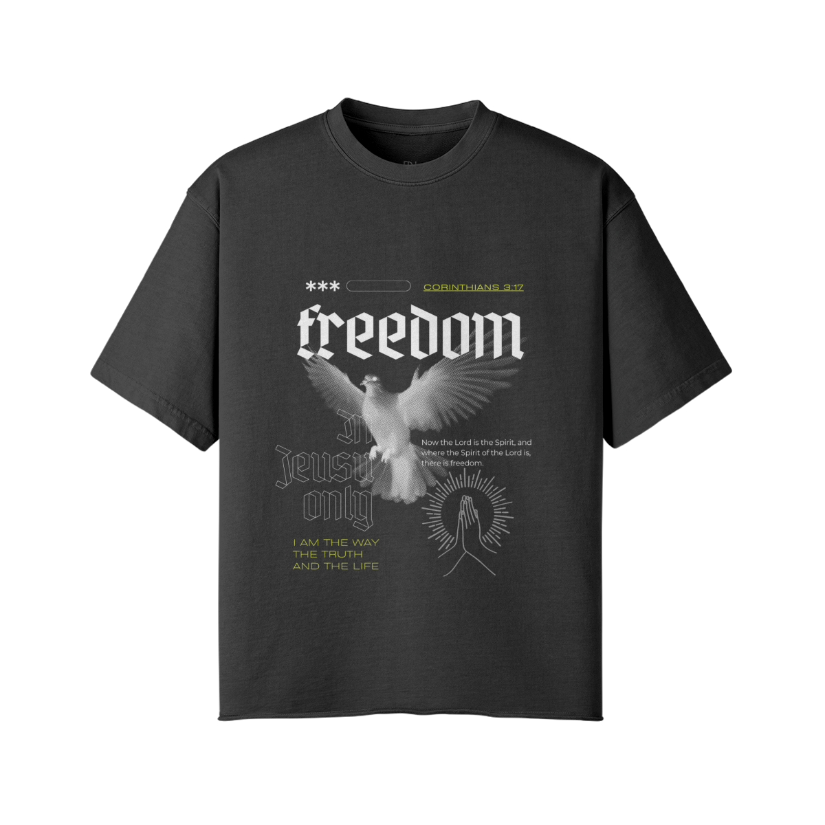 FREEDOM FADED RAW HEM T-SHIRT