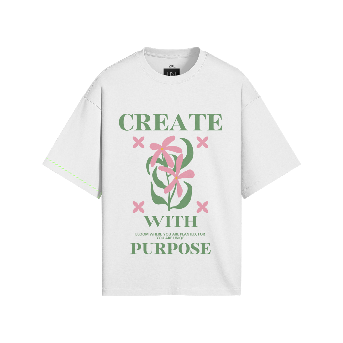 CREATED WITH PURPOSE UNISEX BOXY NEOSIDE SEAM T-SHIRT