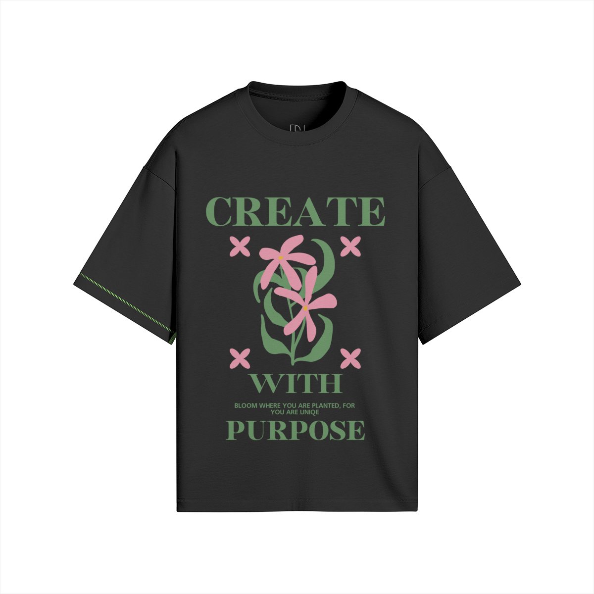 CREATED WITH PURPOSE UNISEX BOXY NEOSIDE SEAM T-SHIRT