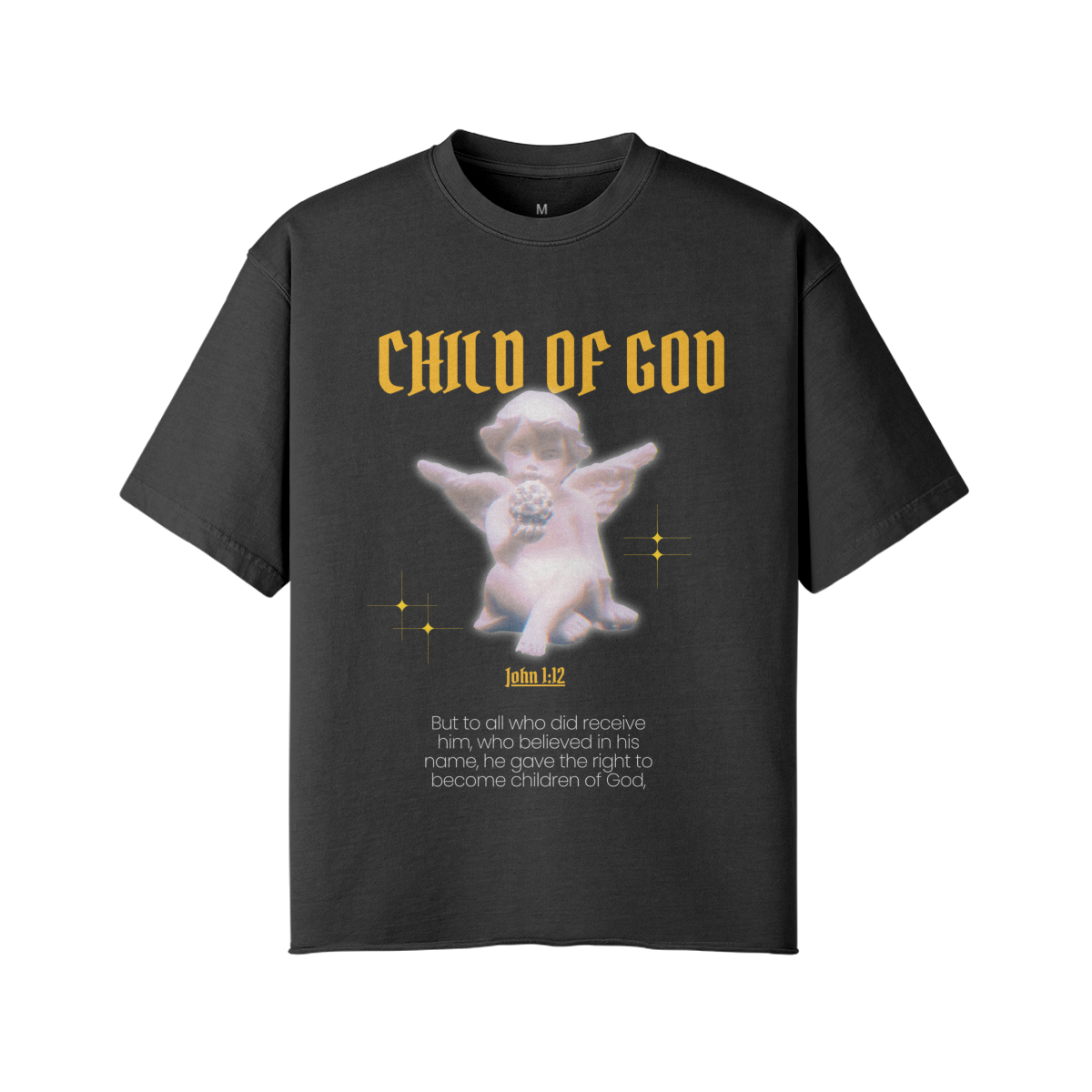 CHILD OF GOD FADED RAW HEM T-SHIRT SNOW  WASH CAMEO BROWN VINTAGE