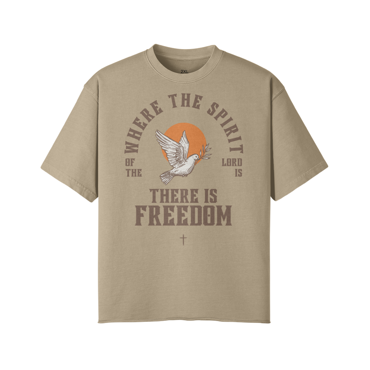 THERE IS FREEDOM UNISEX FADED RAW HEM T-SHIRT