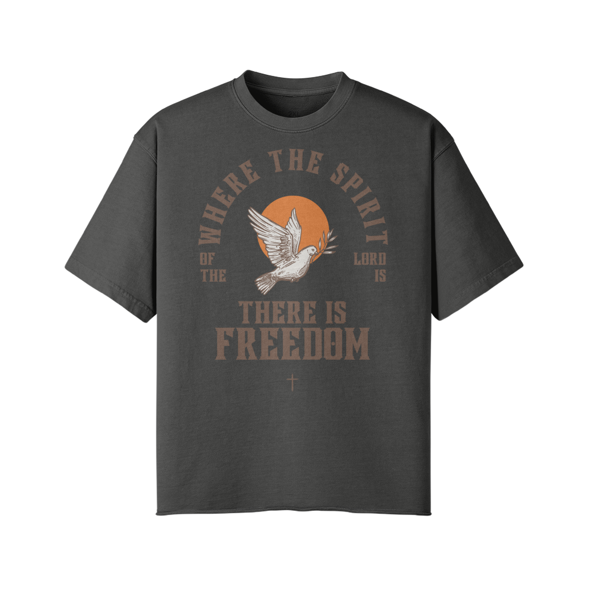 THERE IS FREEDOM UNISEX FADED RAW HEM T-SHIRT