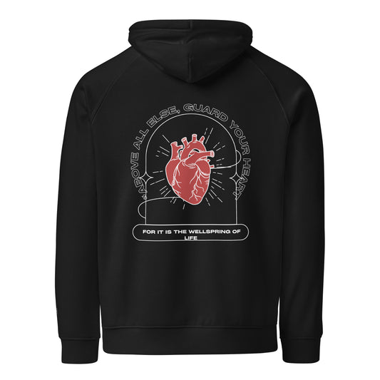 ABOVE ALL ELLSE, GUARD YOUR HEART ECO RAGLAN HOODIE