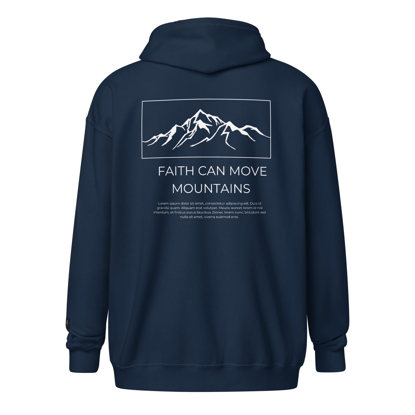 FAITH CAN MOVE MOUNTAINS HEAVY BLEND ZIP HOODIE