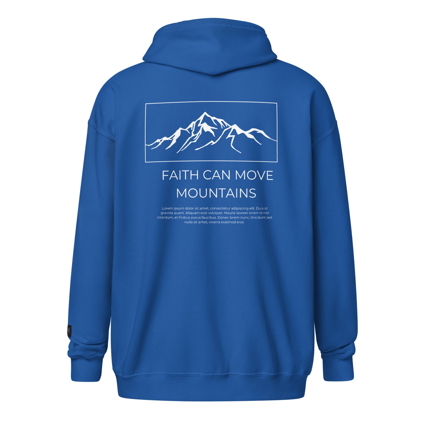 FAITH CAN MOVE MOUNTAINS HEAVY BLEND ZIP HOODIE